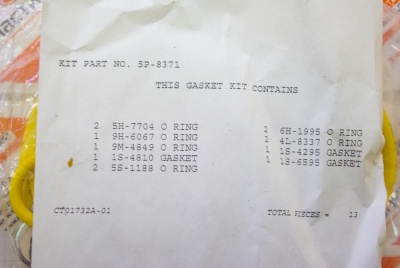 5P-8371 Комплект прокладок турбокомпрессора Набор прокладок турбонагнетателя (тубины) GASKET KIT для Caterpillar Взаимозаменяемый номер: 5P8371